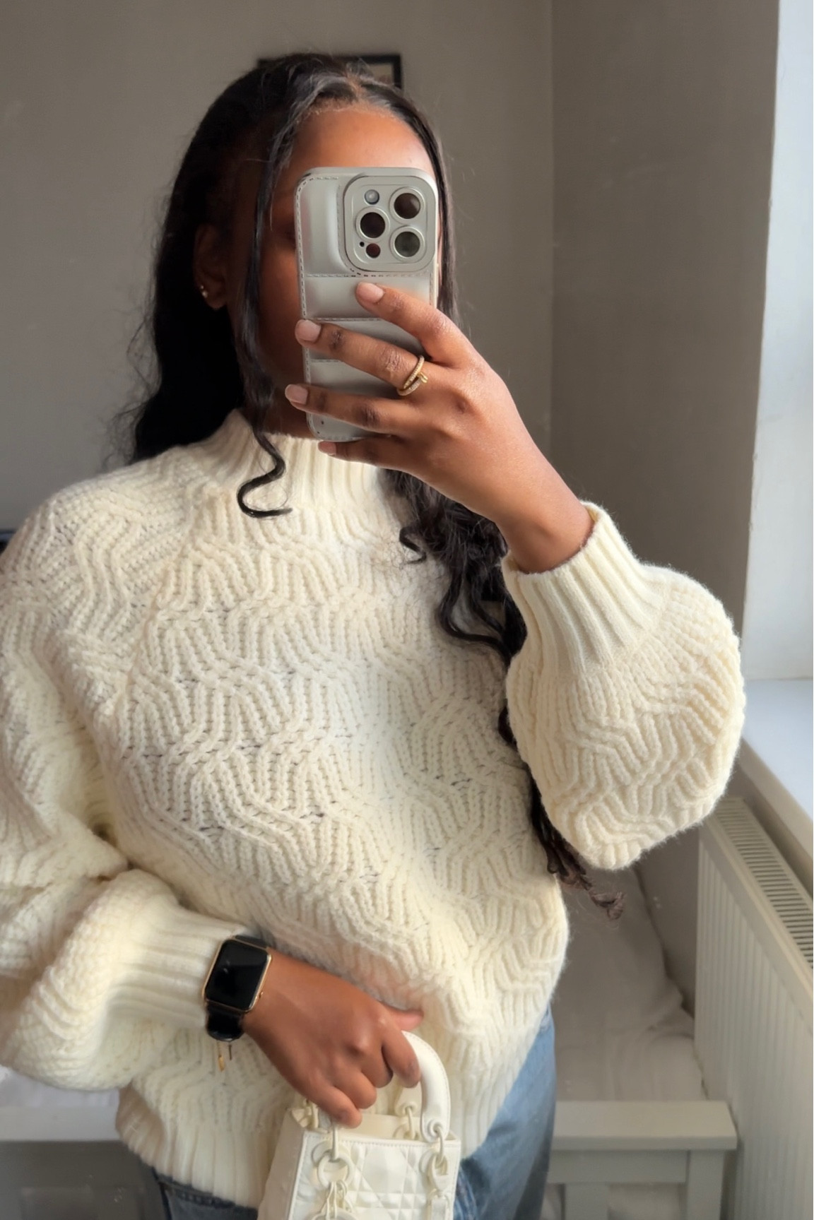 Beige High Neck Autumn / Fall Jumper
.
.

Beige cream textured long sleeve chunky knit autumn jumper outfit idea, autumn aesthetic, black straight leg jeans outfit, brown uggs outfit, brown ugg boots outfit idea, chesnut brown Uggs boots, black bag autumn outfit, back to school outfit, back to college outfit ideas, back to university outfit idea, back to uni outfit idea, ugg boots uni outfit

#LTKSeasonal #LTKstyletip #LTKworkwear