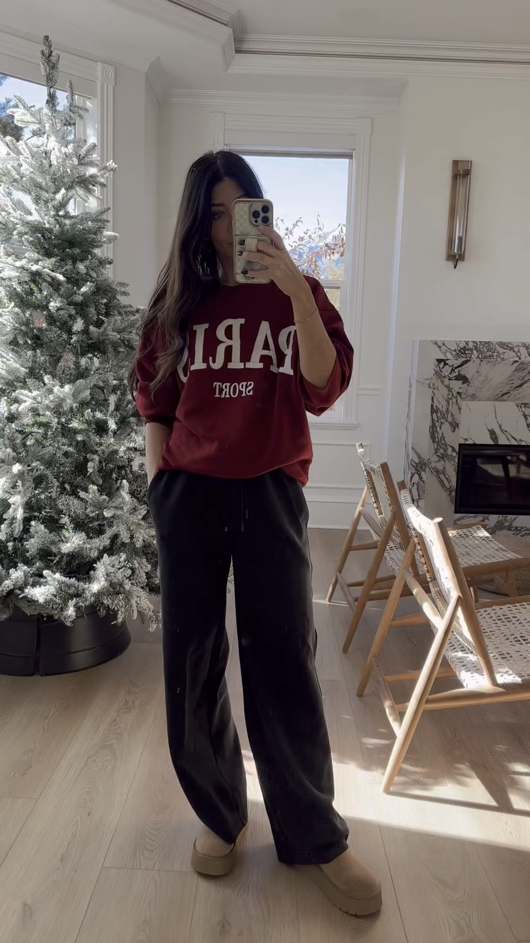 Comfy look! I have the size small in pants (size down) and medium in sweatshirt (size up for an oversized look)! #casuallook #targetfinds #target 

#LTKSeasonal #LTKFindsUnder50 #LTKFindsUnder100