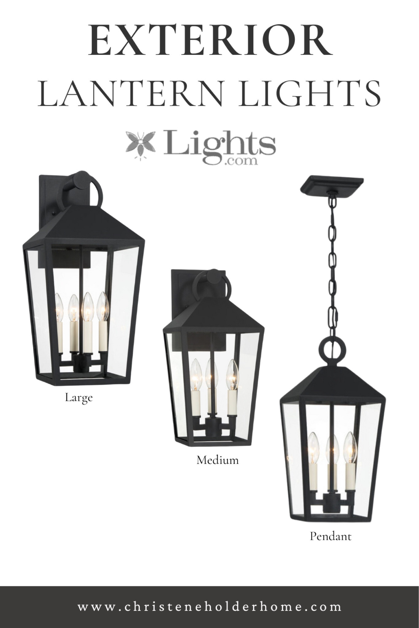 Stunning Exterior Lantern Lights - Lights.com 

Brighten up your outdoor space with these beautiful exterior lantern lights from Lights.com! These are from the Cole Exterior Lighting Collection. These fixtures have a slightly tapered silhouette, clear glass side panels, and candelabra style bulbs. Perfect for patios, porches, entryway, and garage exteriors, these lantern lights have a beautiful, transitional style.  
Click now to see and shop the best exterior lantern lights!

#LTKHome