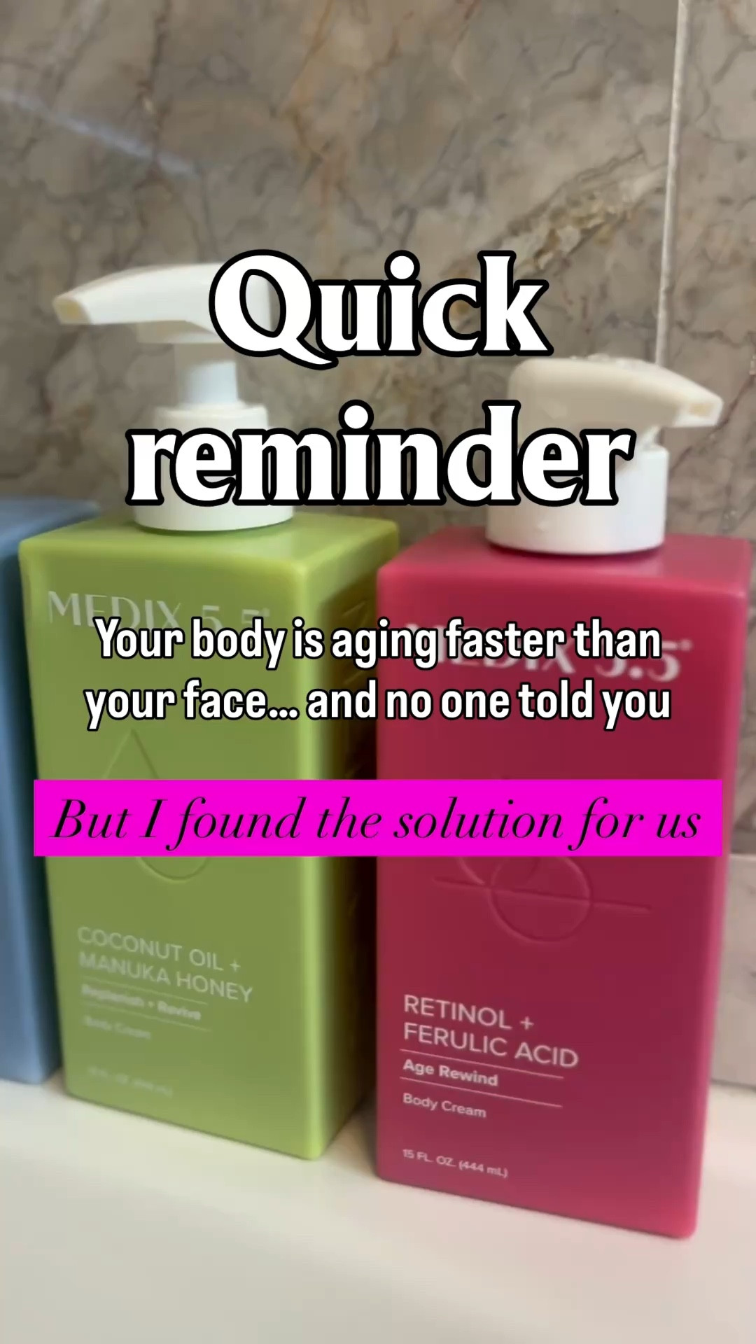 Your body is aging too… don’t ignore it.
These have been in my daily routine lately and my skin is actually looking smoother and more hydrated below the neck.

I can really tell a difference in my skin when I use it. There are so many options🤩

#ad #gifted #Medix55


#LTKmorningroutine #LTKmomlife #LTKOver40