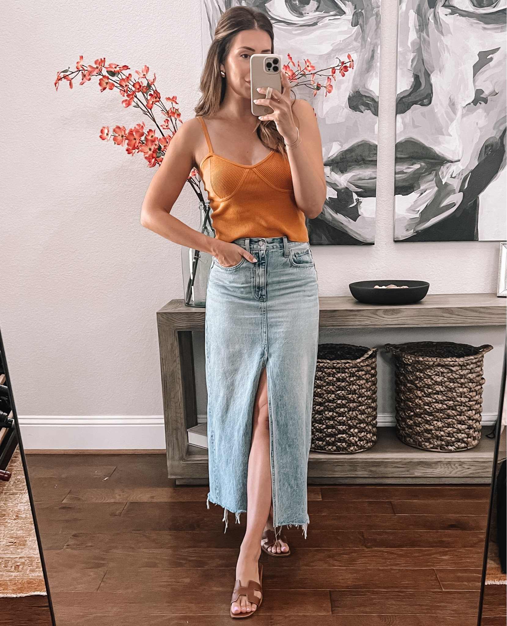 Large in top, size 27 in skirt 

#LTKstyletip #LTKunder100 #LTKFind