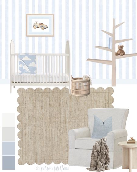 Nursery decor mood board, baby boys room, nursery design, crib, cute nursery wallpaper #nursery

#LTKsalealert #LTKhome #LTKbaby