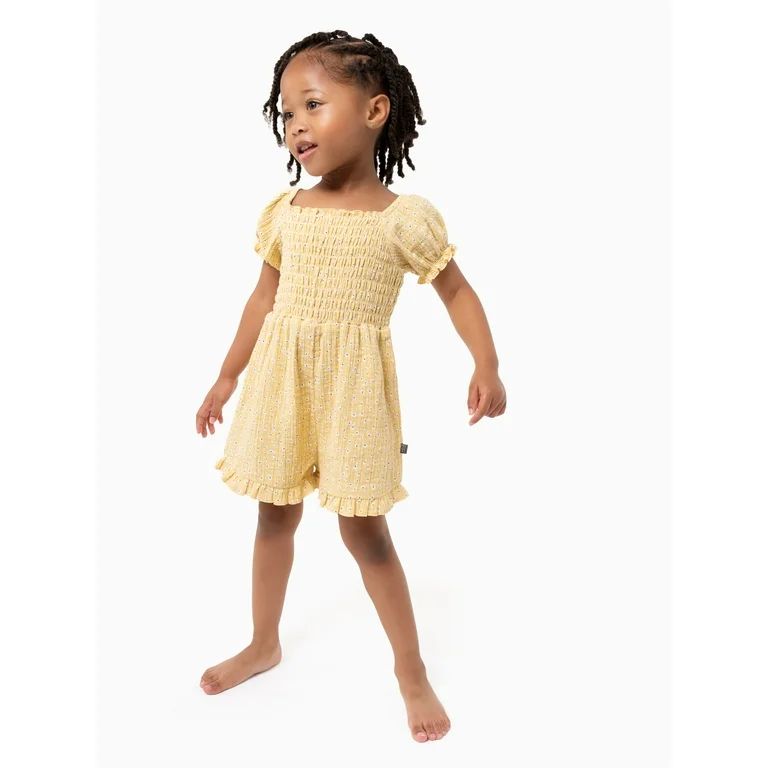 Modern Moments by Gerber Baby and Toddler Girl Romper with Puff Sleeves, Sizes 12M-5T | Walmart (US)