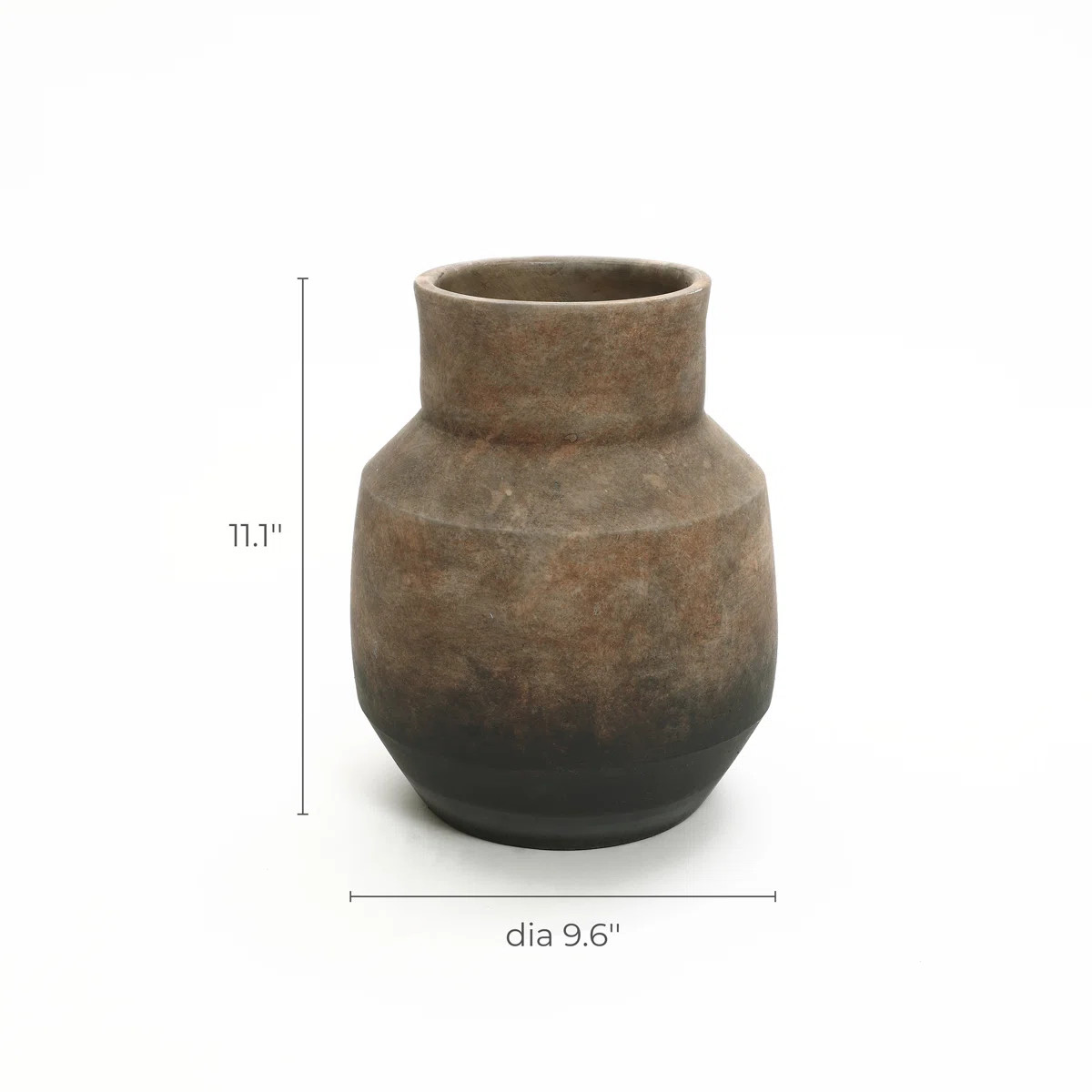 Joss & Main Rockport Rustic Brown Gradient Terracotta Vase, Wide-Body Design for Entryways & Tabletops & Reviews | Wayfair | Wayfair North America