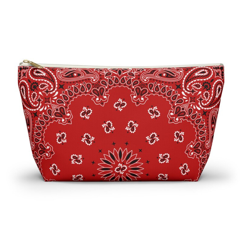Classic Red Bandana Jewelry Pouch - Travel Organizer, Pencil Bag, Gift for Her, Cosmetic Makeup B... | Etsy (Global)