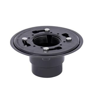 Round Black ABS Shower Drain | The Home Depot
