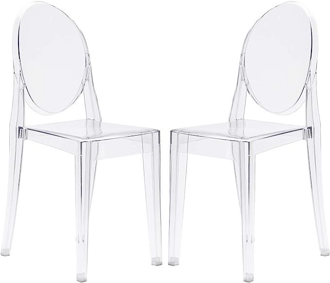 Poly and Bark Burton Side Chair in Clear (Set of 2) | Amazon (US)