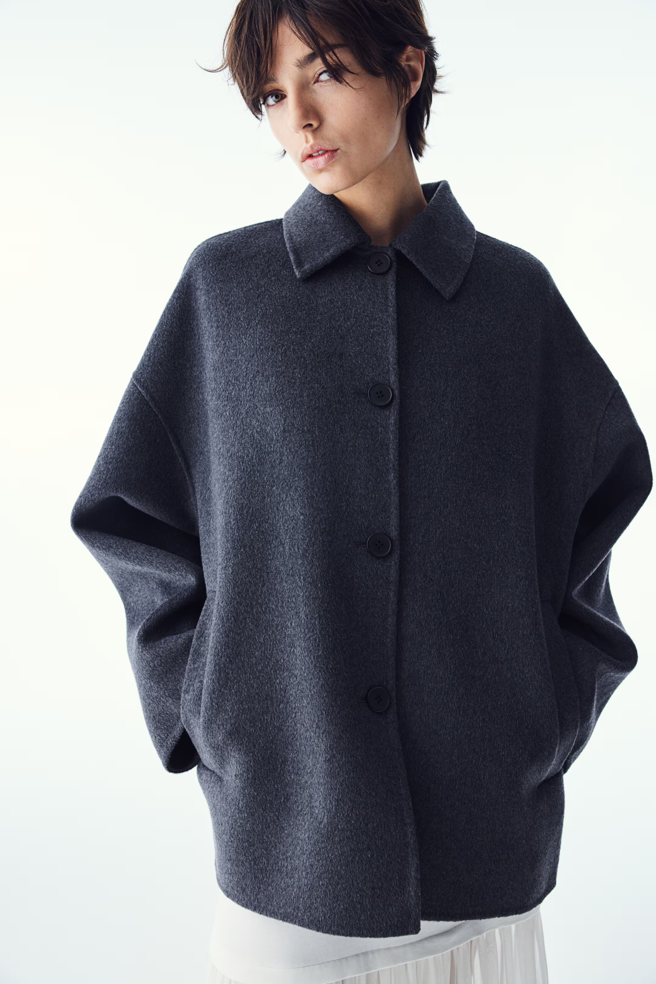 Chaqueta artesanal en mezcla de lana | H&M (FR, IT, ES, PT, BE)