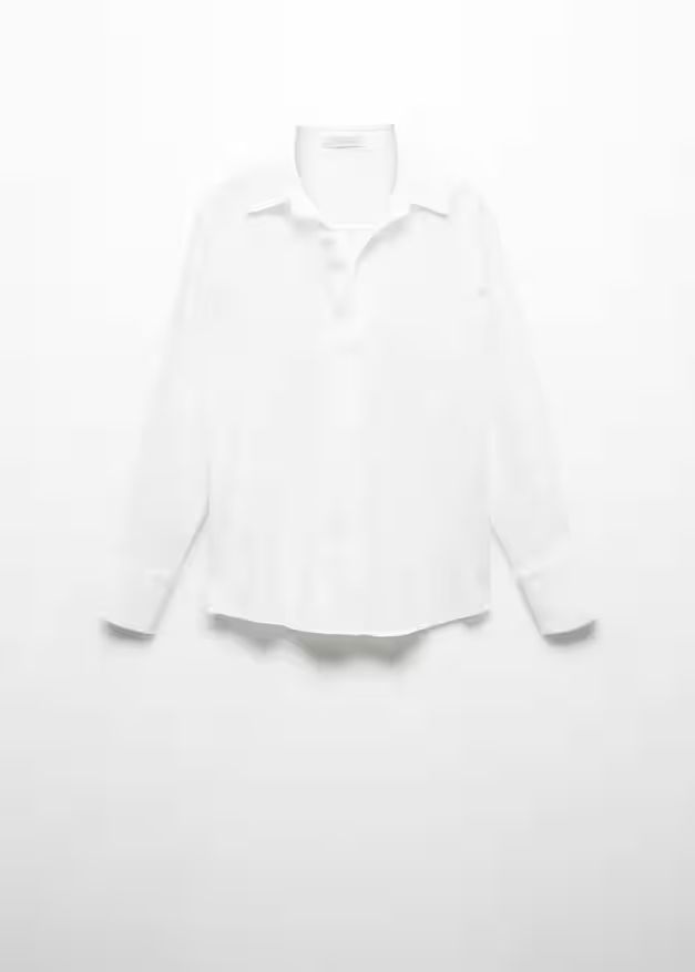 Linen 100% shirt -  Women | Mango USA | MANGO (US)