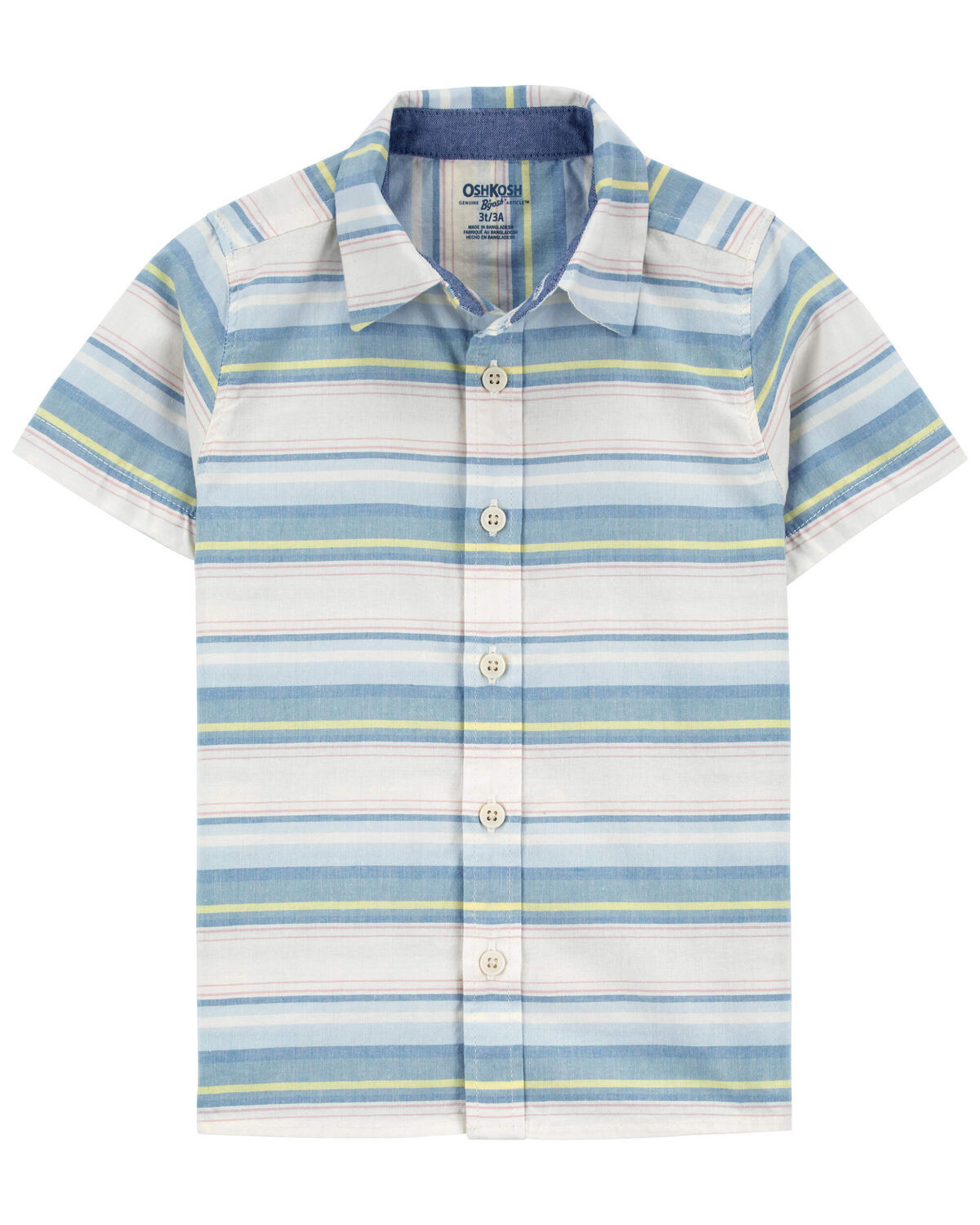 Baby Baja Stripe Button-Front Short Sleeve Shirt | Carter's