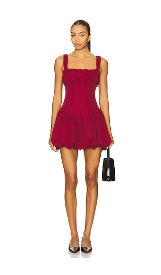 Blair Mini Dress in Dark Red | Revolve Clothing (Global)
