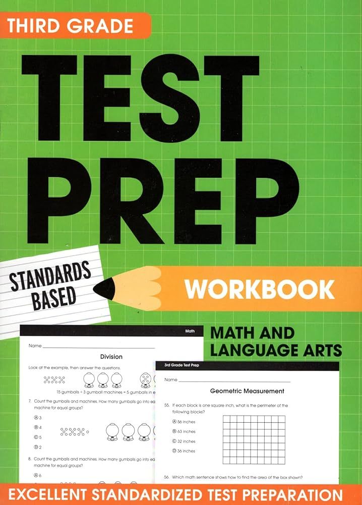 Third Grade Math & Language Arts Test Prep Workbook (Aligned with Common Core Standards)-v35 | Amazon (US)