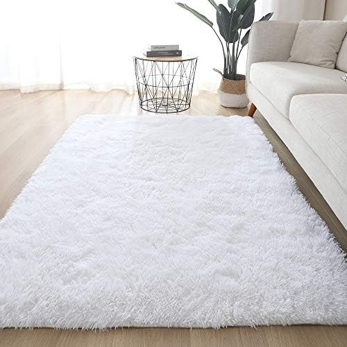 LDUSA HOME Fluffy Rug Faux Fur Rug for Living Room, Soft Area Rug Anti-Skid Yoga Mat Bedroom Floo... | Amazon (UK)