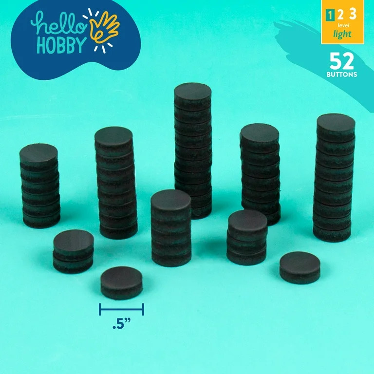 Hello Hobby Small Magnetic Buttons, 52-Pack, Boys and Girls, Child, Ages 5+ | Walmart (US)