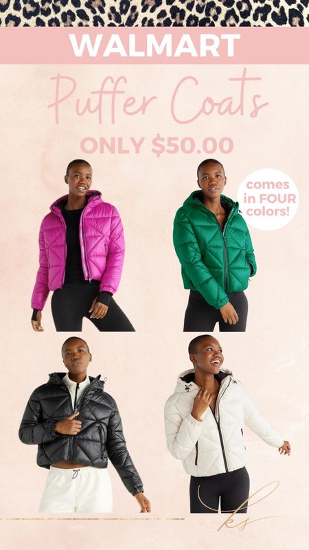 Walmart has cute and affordable puffer coats available in four amazing colors!

#LTKSeasonal #LTKstyletip