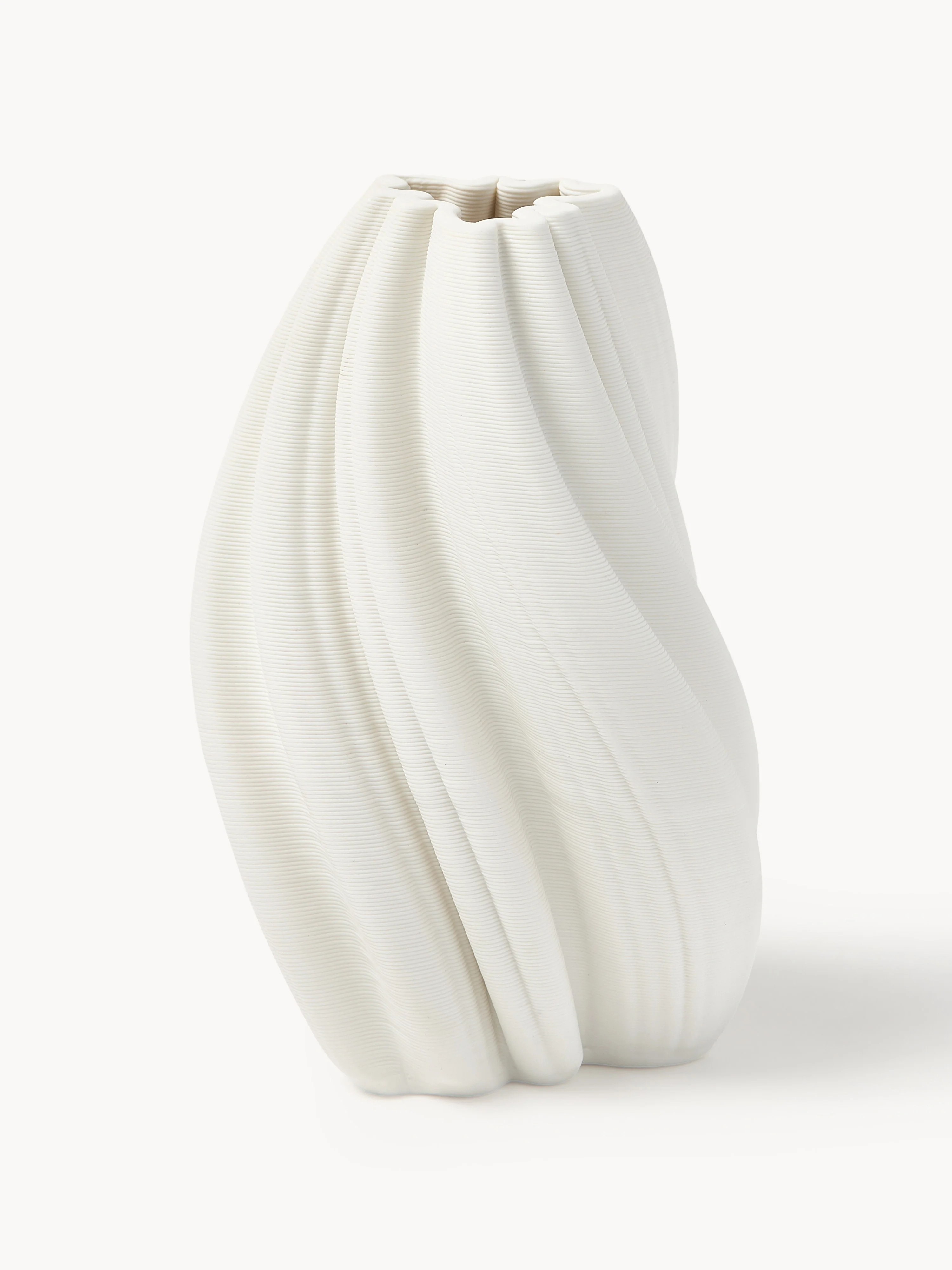3D-gedruckte Vase Melody aus Porzellan, H 18 cm | Westwing EU