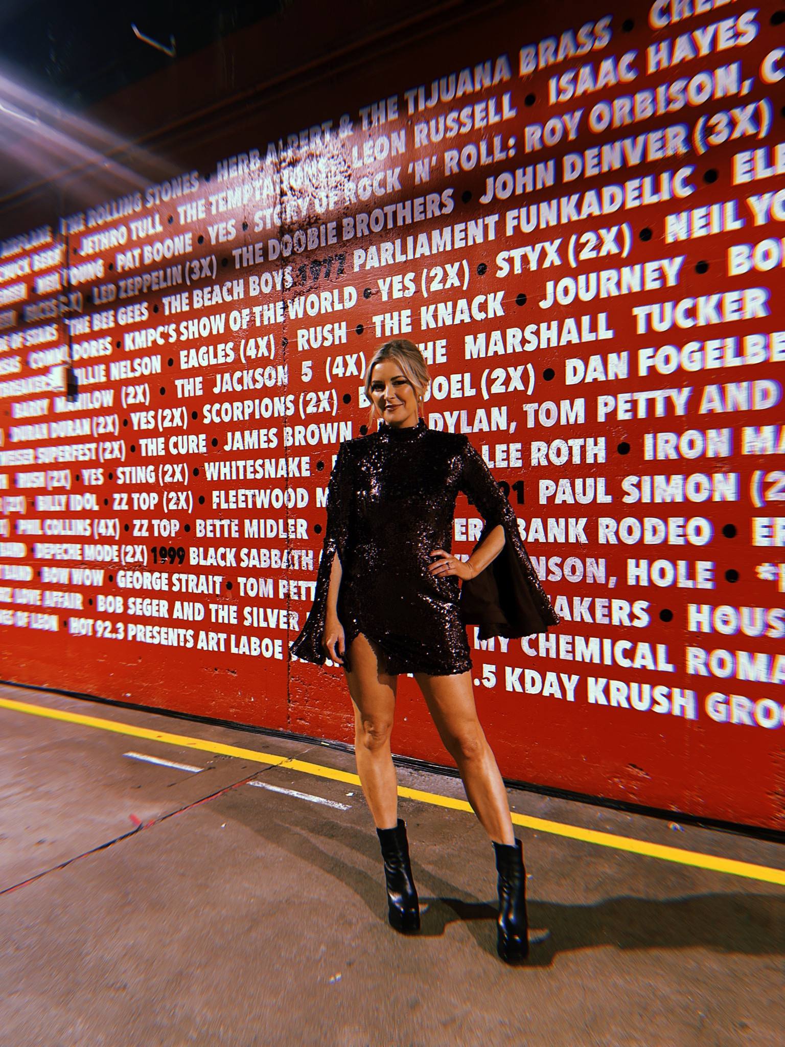 It’s the bell sleeves and sparkles for me! We had a show at the Kia Forum with AEW, and I knew LA required a little more sparkle! I am still obsessed with this look. Will definitely be repeating! And it comes in a bunch of different colors and with or without the sequins! 

#LTKworkwear #LTKstyletip #LTKparties