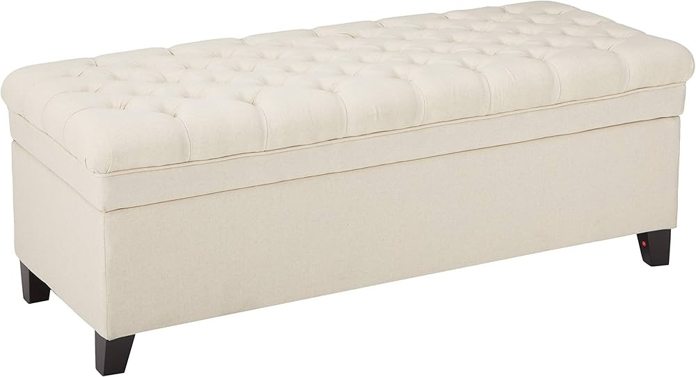 Christopher Knight Home Juliana Fabric Storage Ottoman, Beige | Amazon (US)