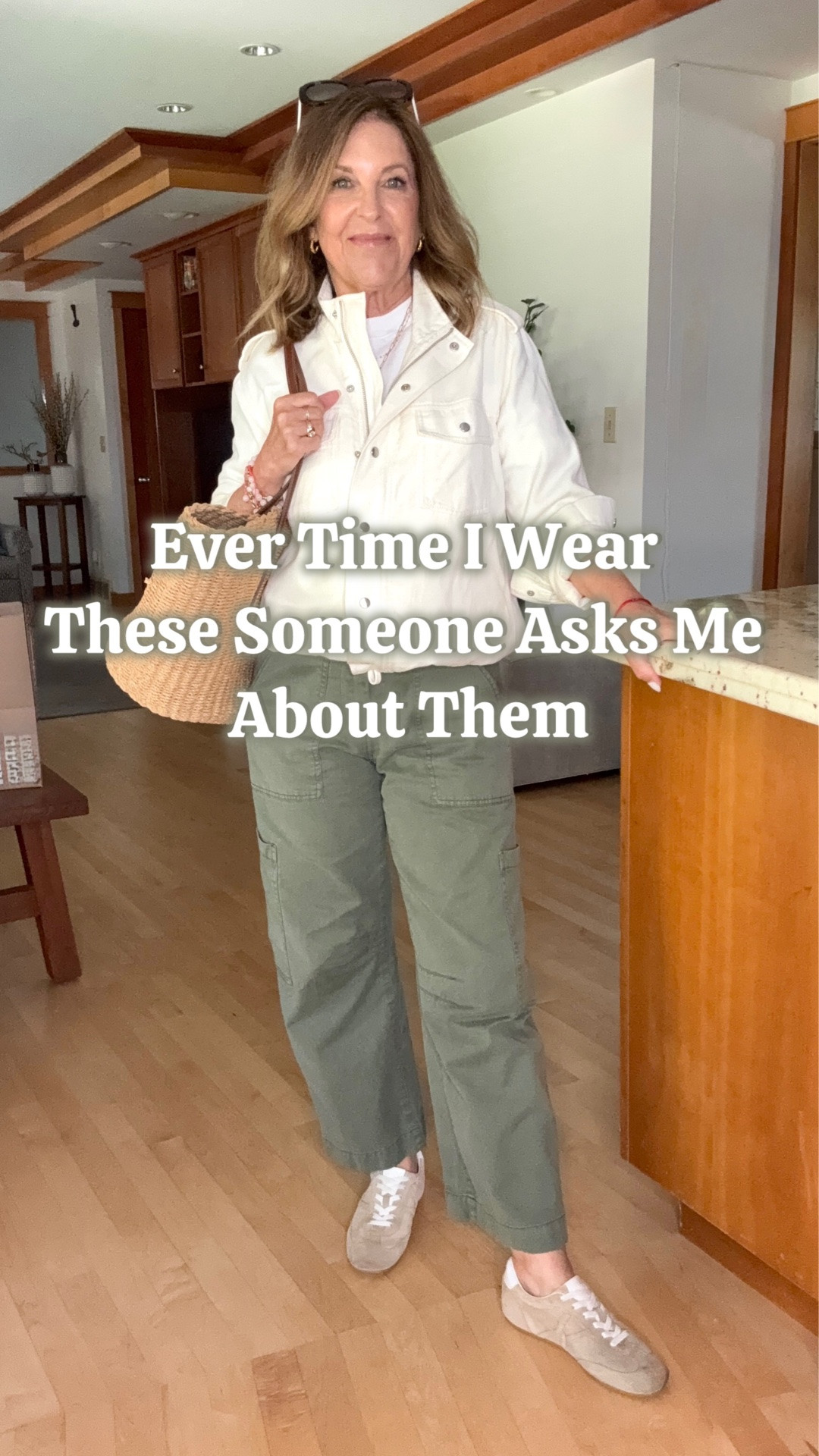 Every time I wear these, I get asked about them! 

Available in 3 colors, they run big. I recommend sizing down.  I'm wearing a size 25.

The t-shirt runs tts, I'm wearing a size 
XS. Love the sleeve length.

Shoes run tts, I'm wearing size 6.

#LTKxMadewell #LTKmomlife #LTKOver40