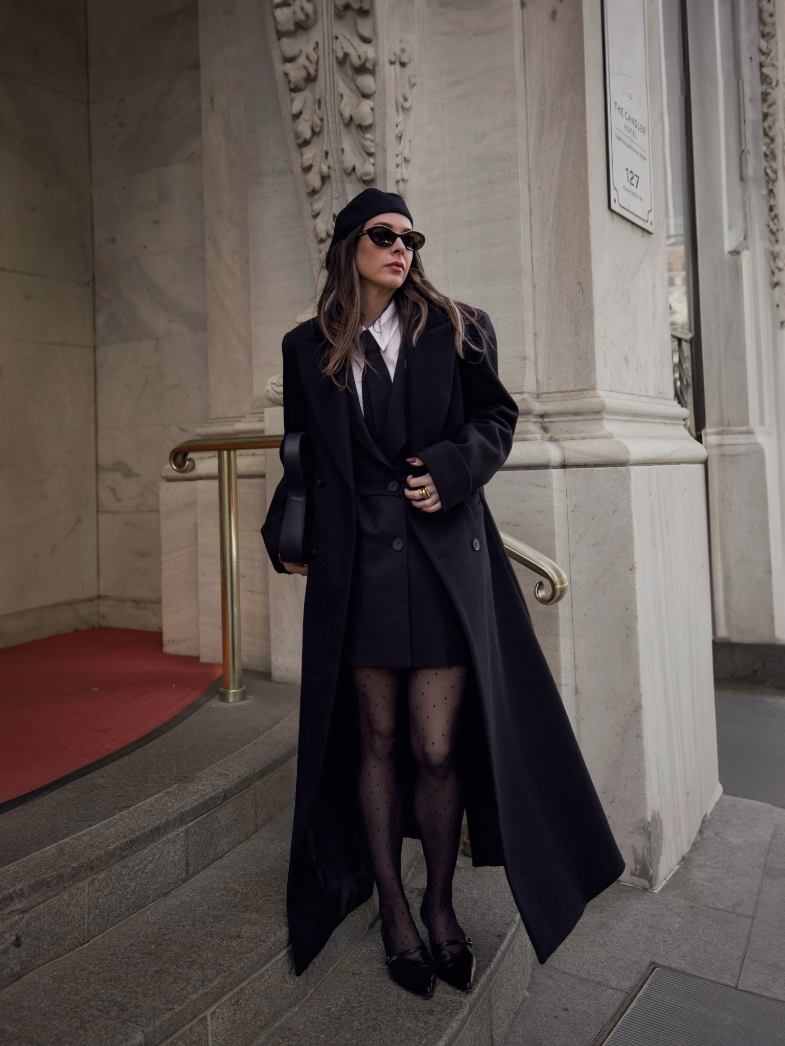 Manifesting Paris! 🖤 Holiday outfit with an edge and a hint of Parisian vibes. 

I really wanted an extra long coat, so be aware it is long! (I’m 5’6” for reference) 

#LTKootd #LTKTall #LTKHoliday