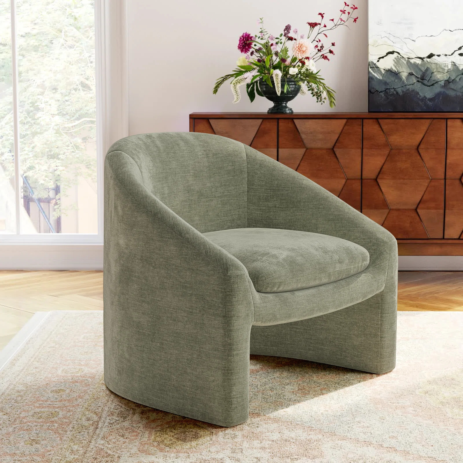 Kelly Clarkson Home Steven Chenille Barrel Chair & Reviews | Wayfair | Wayfair North America