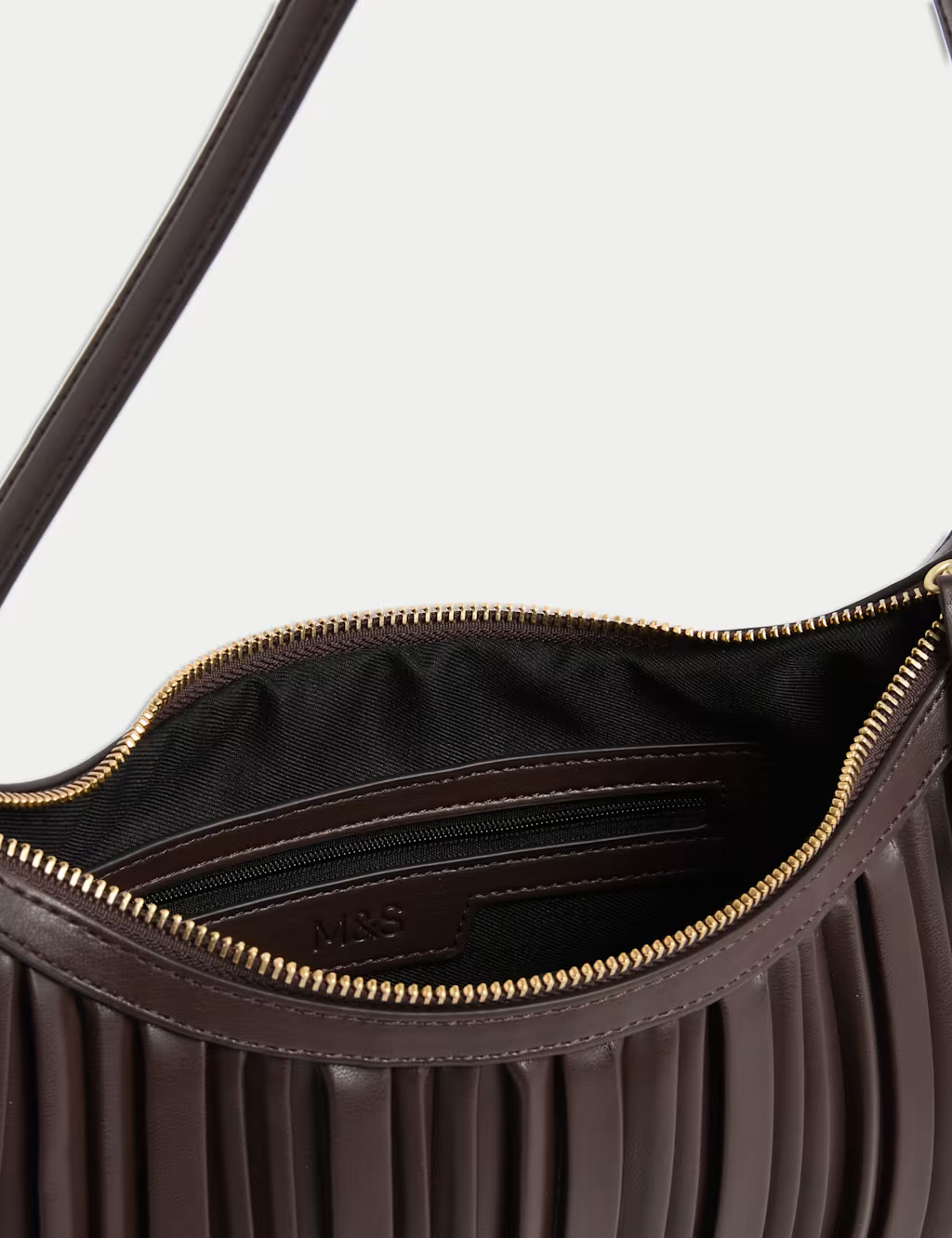 Faux Leather Pleated Shoulder Bag | Marks & Spencer (UK)