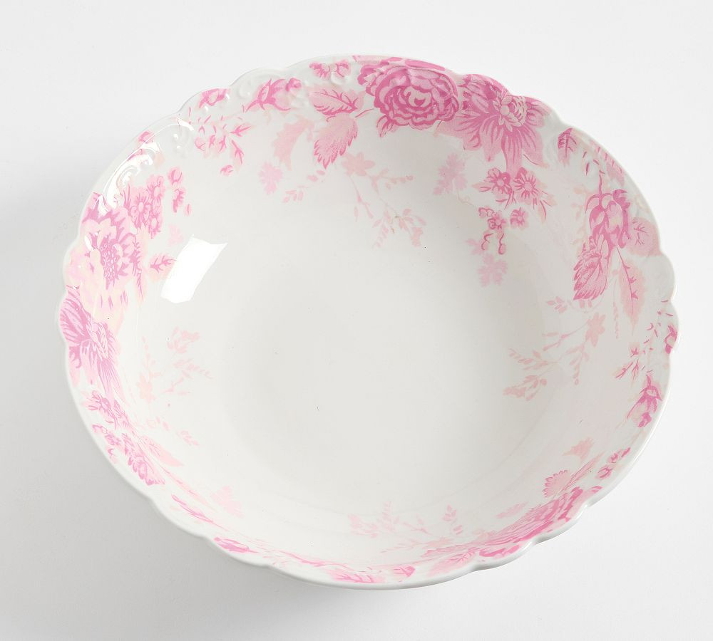 LoveShackFancy Pink Rose Serving Bowl | Pottery Barn (US)
