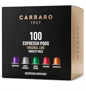 CARRARO Variety Pack - 100 Espresso Capsules Compatible with Nespresso Original Line Machines - M... | Amazon (US)