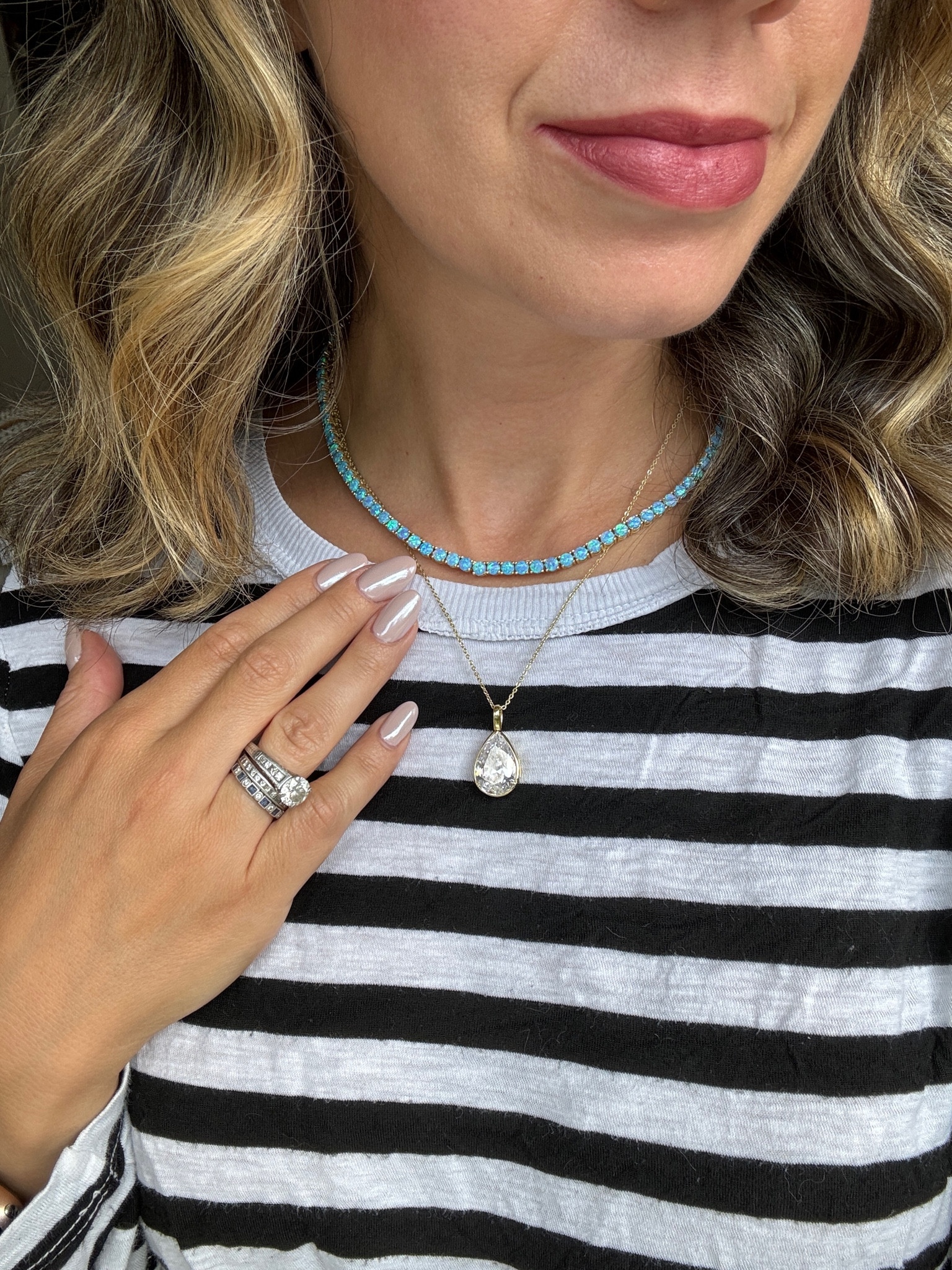 Such a pretty necklace stack! Both Melinda Maria. 

#LTKStyleTip