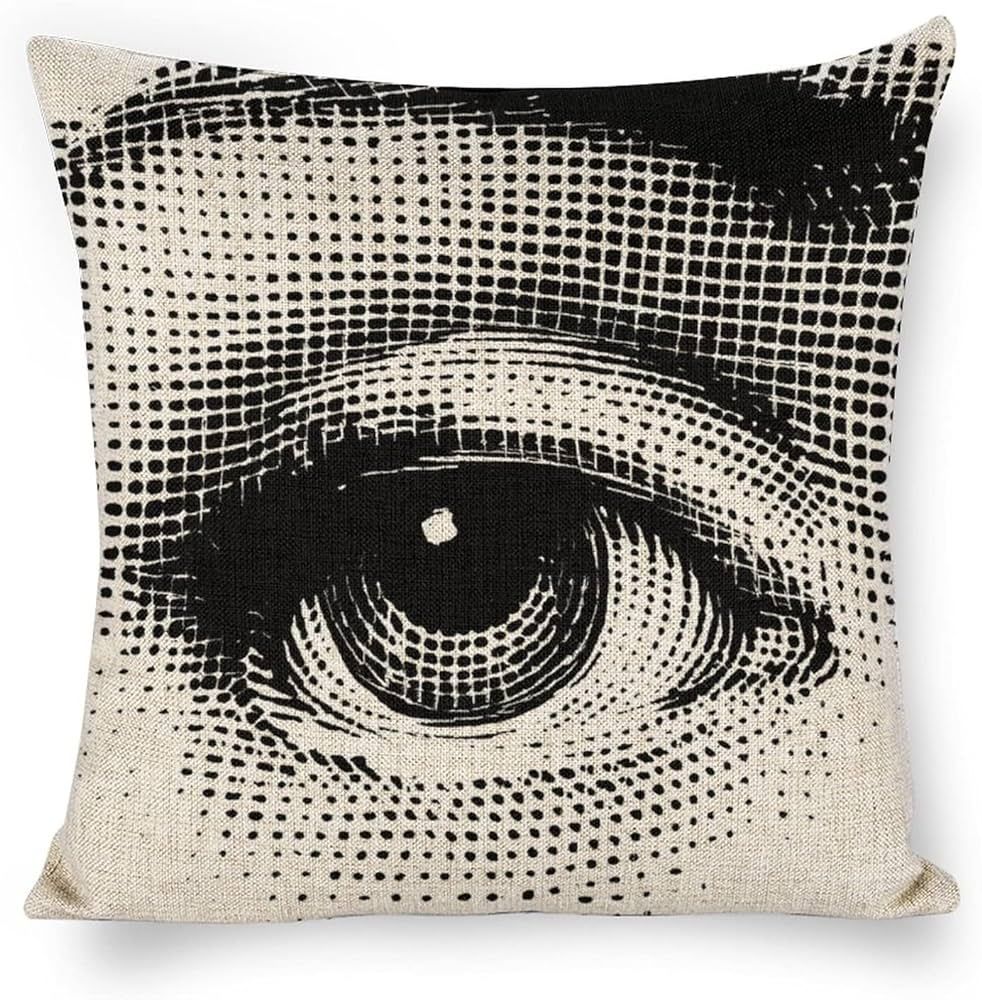Lina Cavalieri Artificial Linen Throw Pillow Case, Decorative Cushion Cover Square Art Personaliz... | Amazon (US)