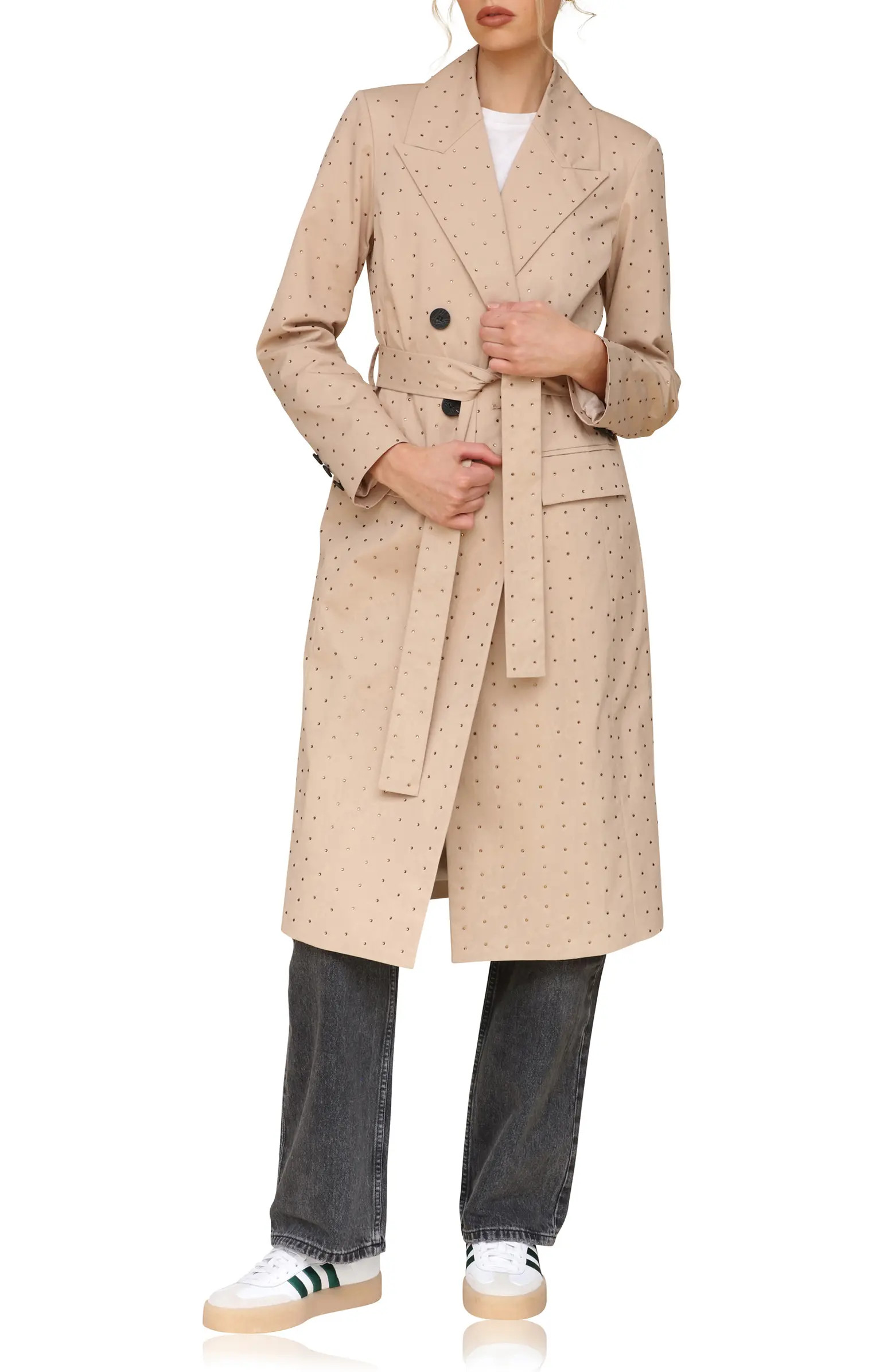 Rhinestone Trench Coat | Nordstrom