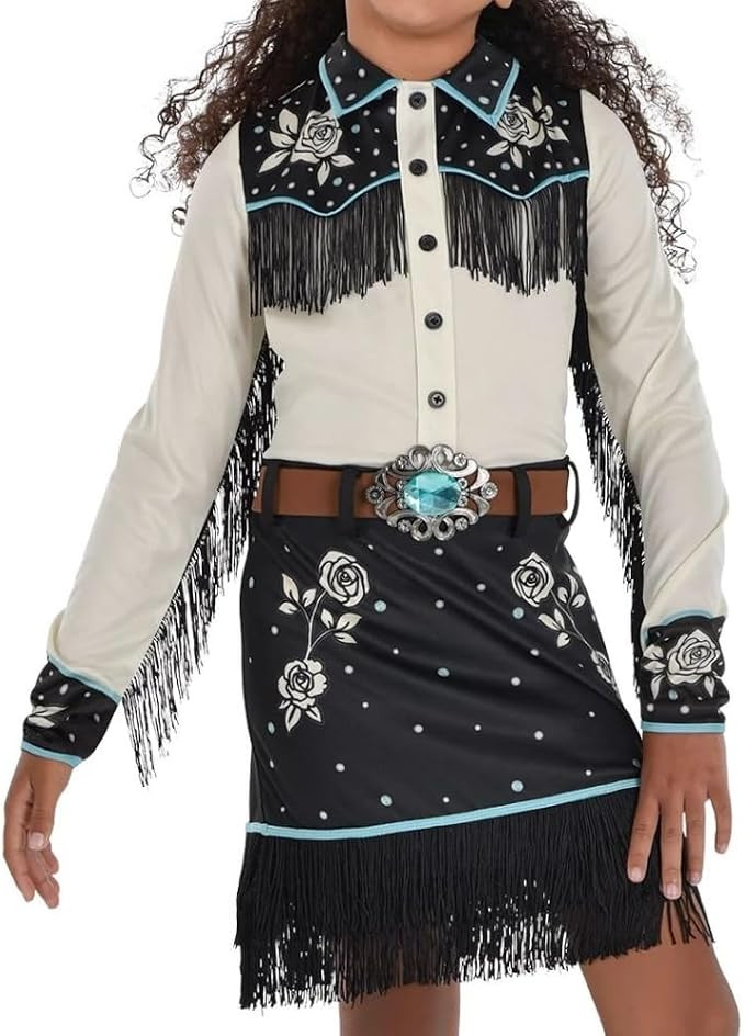 Amscan Unisex-Adult Modern Western Longsleeve Fringe Dress for Girls - Ideal for Themed Events, B... | Amazon (US)