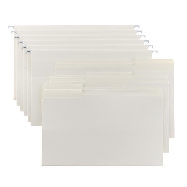 White Legal-Size Interior and Hanging File Folders Set of 12 | The Container Store
