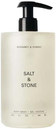SALT & STONE Antioxidant-Rich Body Wash for Women & Men - Bergamot & Hinoki | Cleanse, Nourish & Soften Skin with Niacinamide & Hyaluronic Acid | Free From Parabens, Sulfates & Phthalates (15.2 fl oz) | Amazon (US)