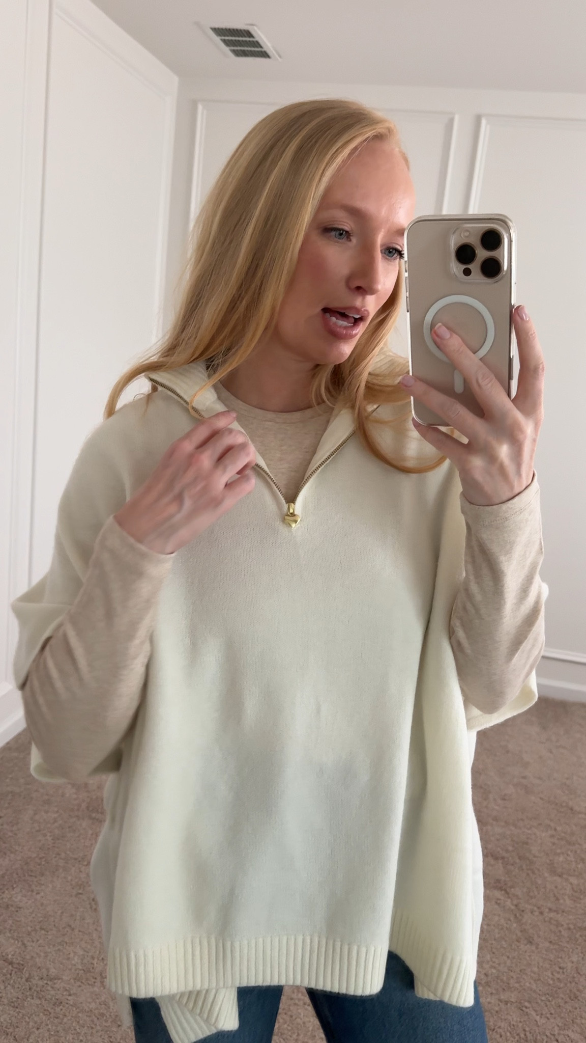 Cute heart detail sweater on sale! Wearing a 27 in the jeans. They’re so flattering and under $75 

#LTKValentine