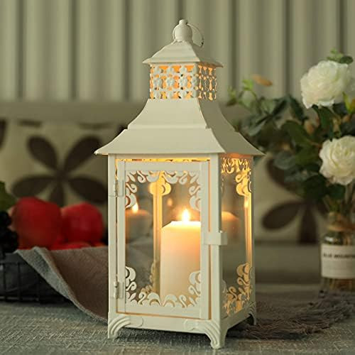 JHY DESIGN Decorative Candle Lantern 14.5''High Vintage Style Hanging Lantern Metal Candleholder ... | Amazon (US)