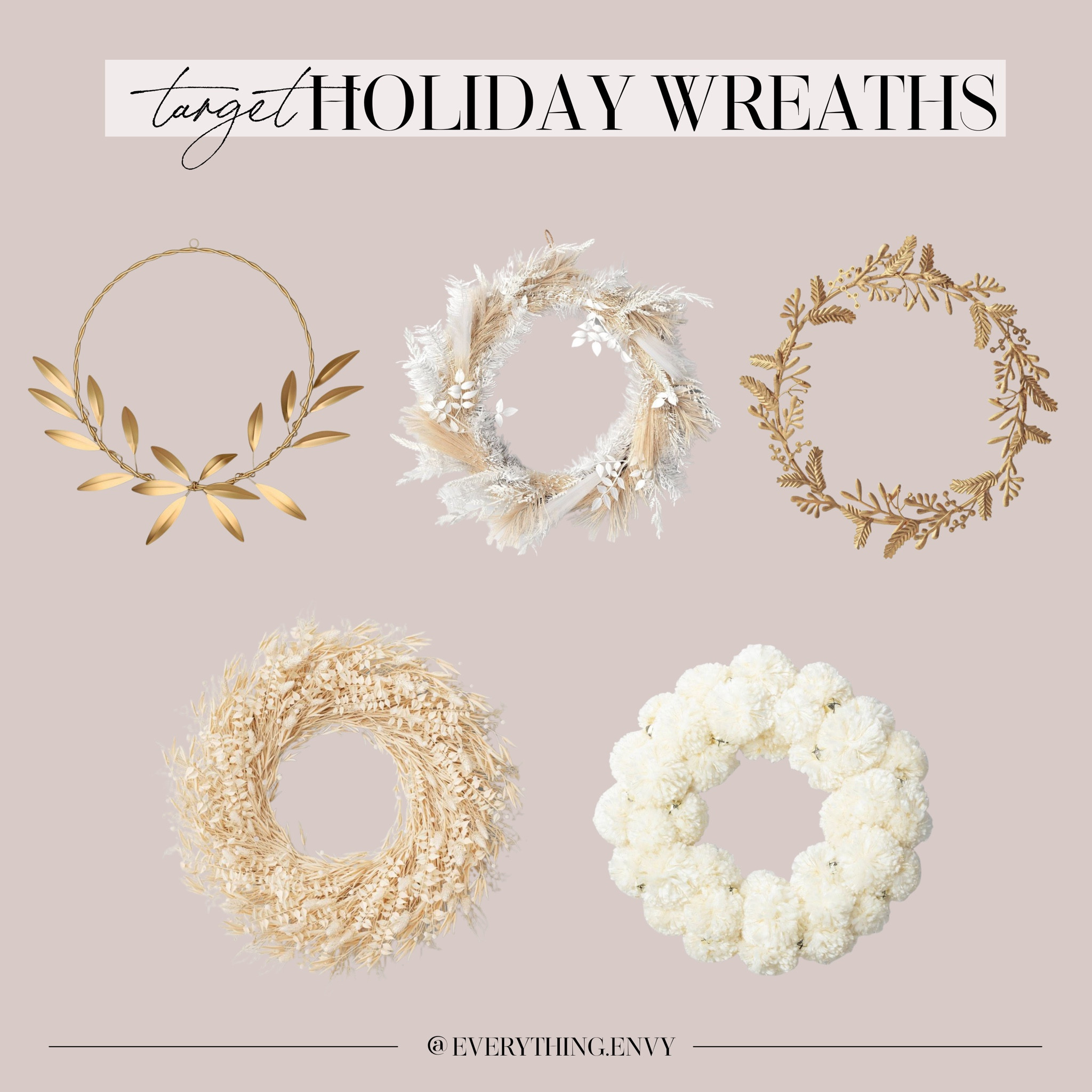Neutral Holiday Wreaths from Target 🎯 

#LTKSeasonal #LTKHoliday