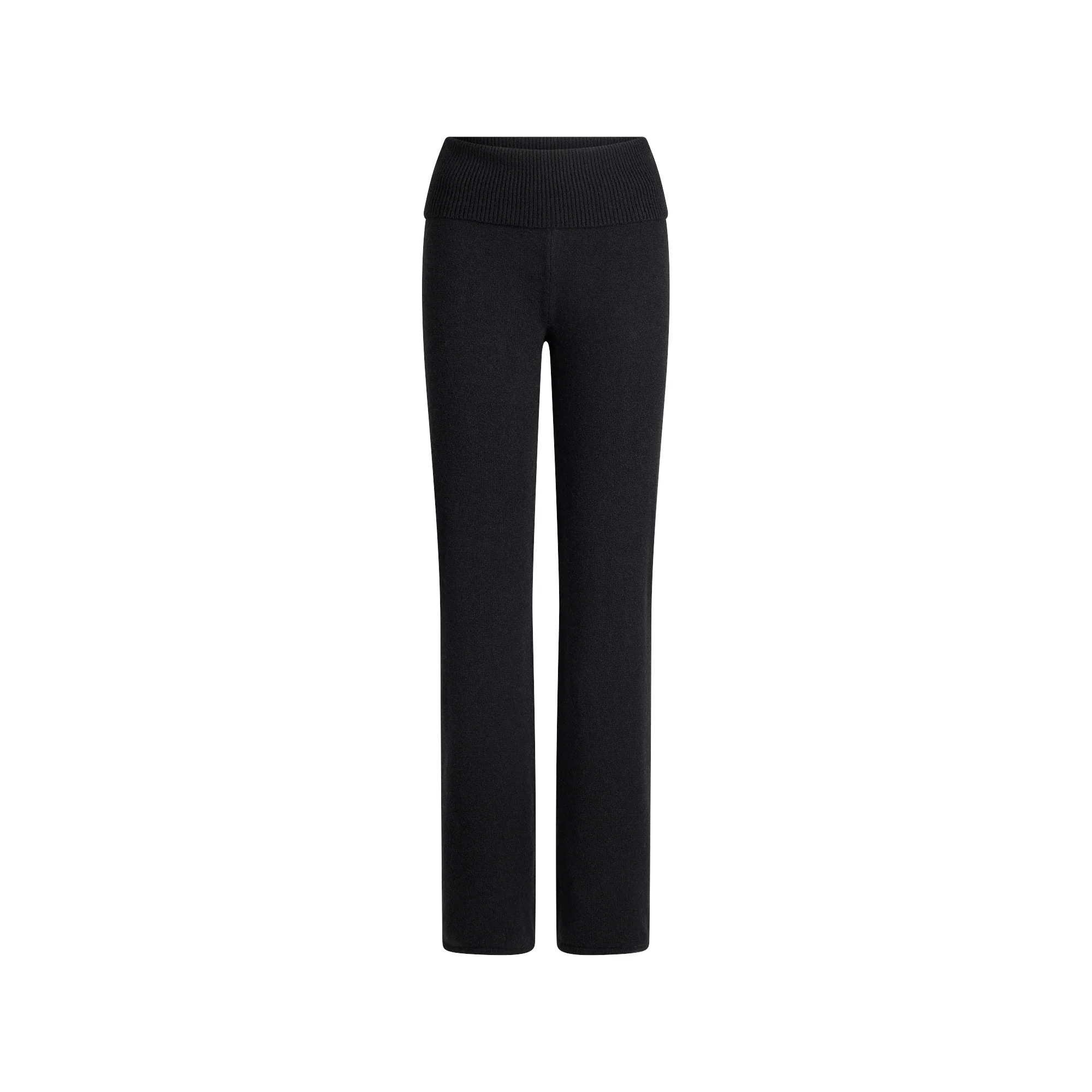 WOOL CASHMERE FOLDOVER PANT | ONYX | SKIMS (US)