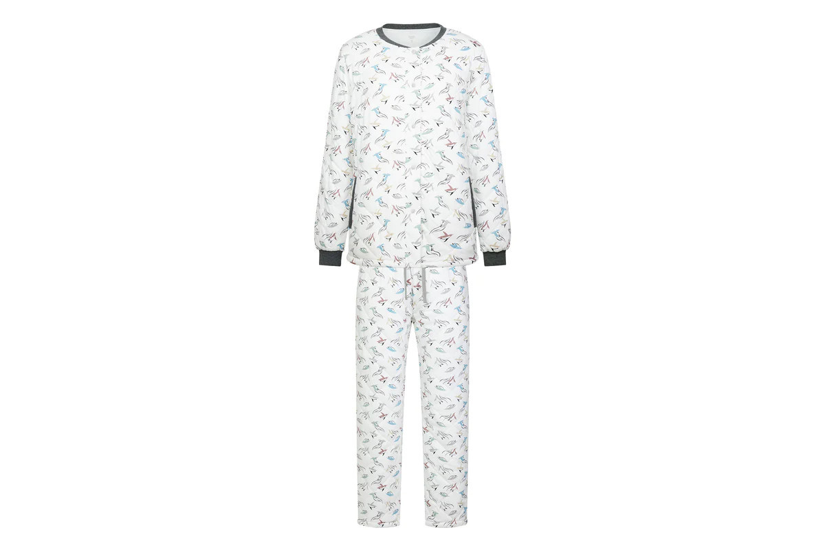 Women's Organic Cotton Two-Piece Quilted Lounge Suit - Rainbow Swim | Nest Designs