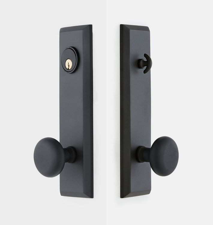 Putman Knob / Knob Exterior Door Hardware Tube Latch Set | Rejuvenation