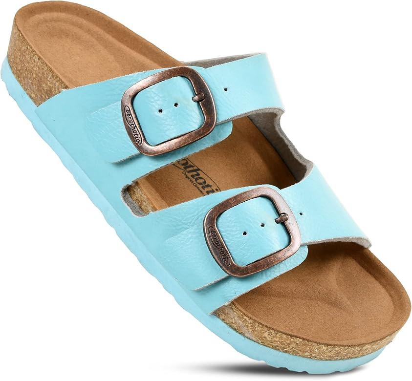 AEROTHOTIC Women’s Arch Support Cork Footbed Slide Sandals | Amazon (US)