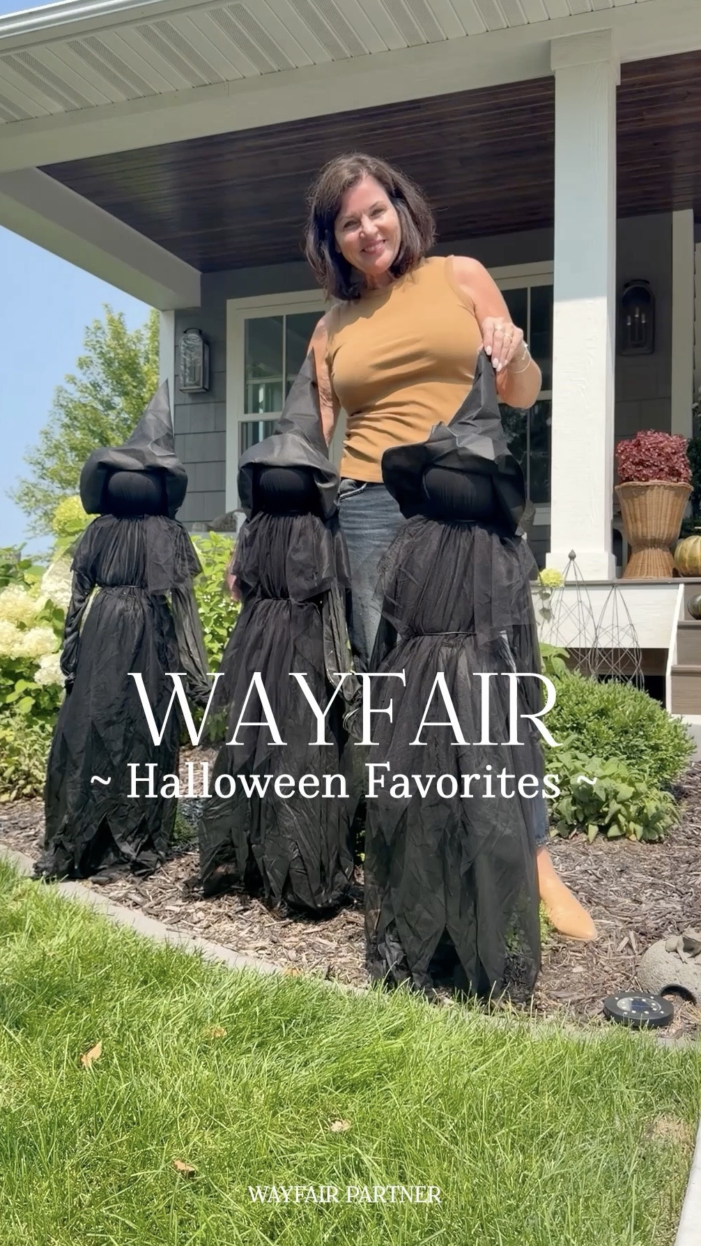 #ad A great rug starts everything — even Halloween! I plan my fall porch and Halloween at the same time, because well, it needs to coordinate, right?! I found the cutest Halloween décor on @Wayfair! I prefer a happy haunt and more cute than spooky. How fun are these skeleton and witch stakes for your front yard?! I’ve linked a few other options as well as fall porch items.

#wayfairpartner #wayfair