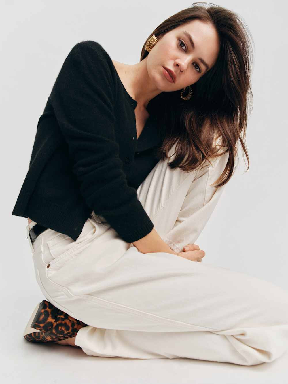 Clara Cashmere Crew Cardigan | Reformation (Global)