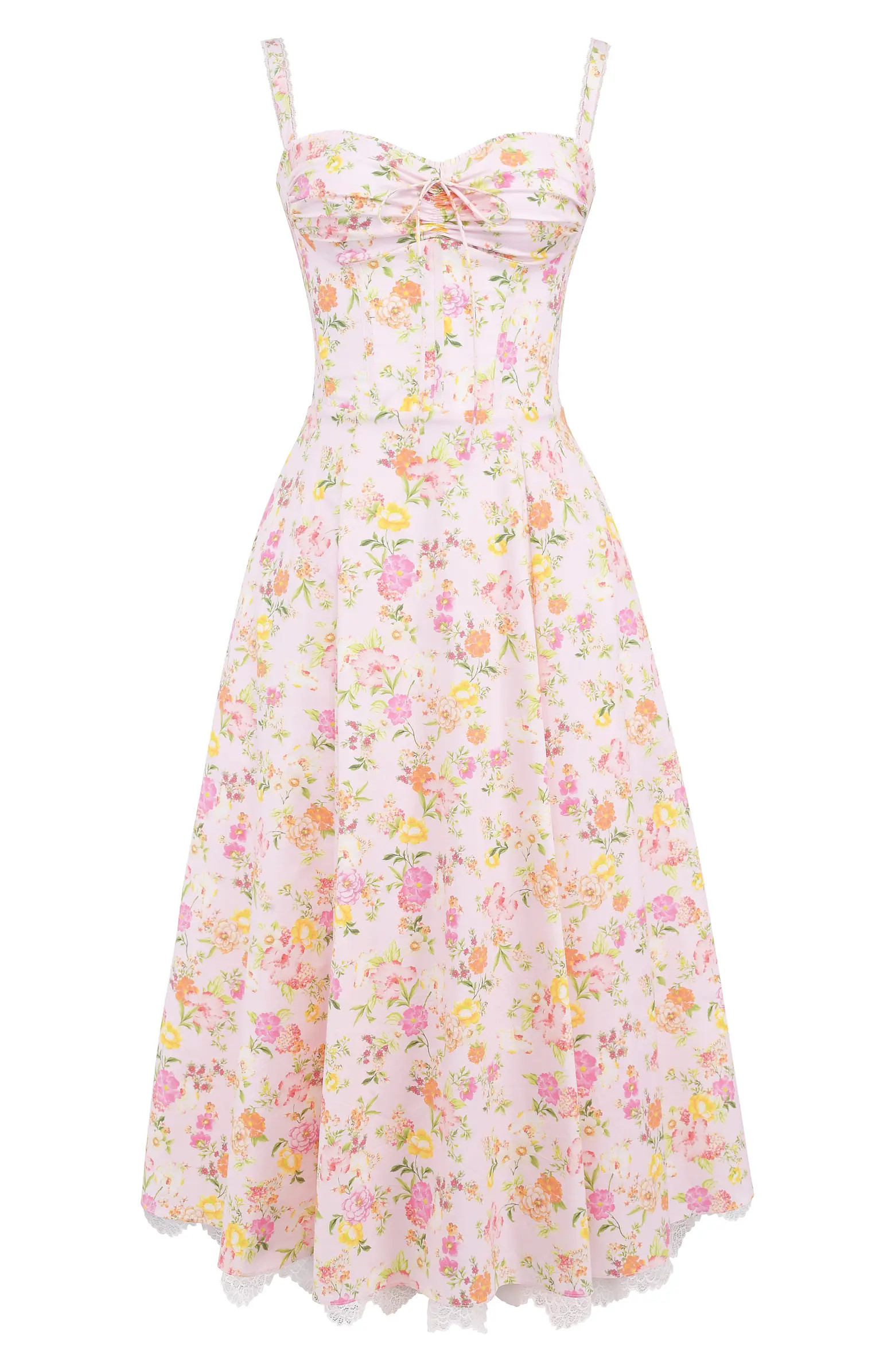 Rosalee Floral Stretch Cotton Petticoat Dress | Nordstrom