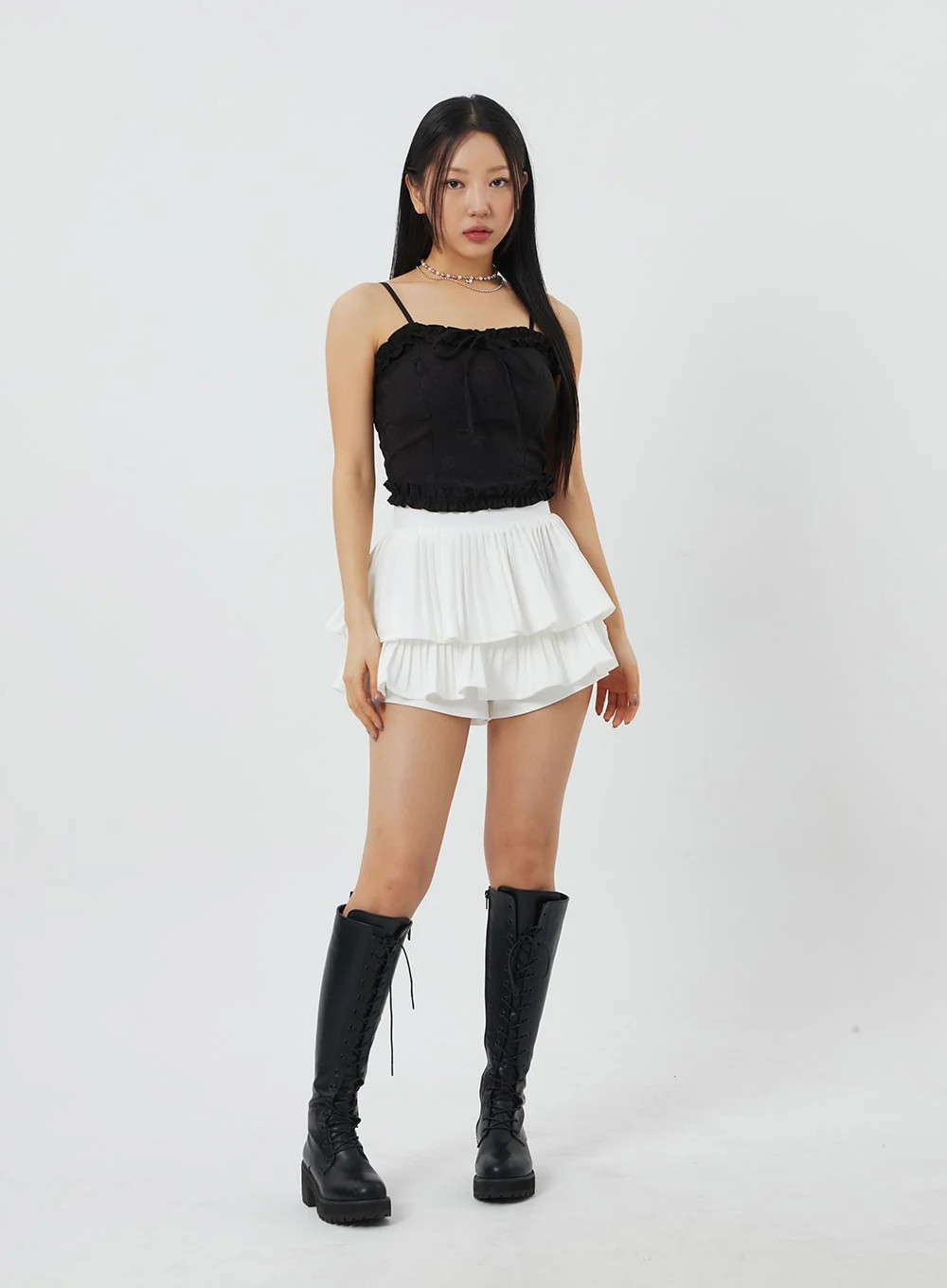 Layered Frill Skort BF323 | Lewkin