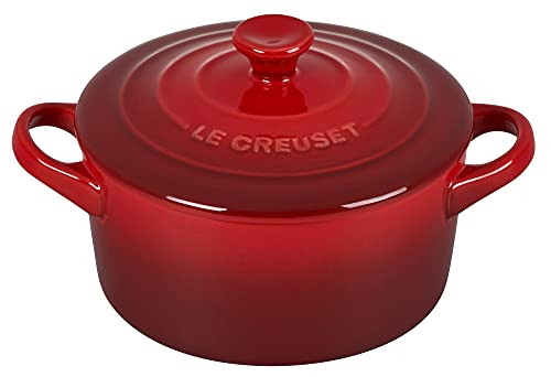 Le Creuset Stoneware Mini Round Cocotte, 14 oz., Cerise | Amazon (US)