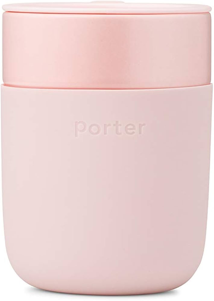 W&P Porter Ceramic Mug with Lid & Protective Silicone Sleeve, Blush 12oz, Travel Coffee Mug, Micr... | Amazon (US)