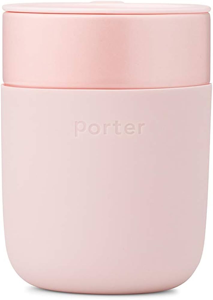 W&P Porter Ceramic Mug with Lid & Protective Silicone Sleeve, Blush 12oz, Travel Coffee Mug, Micr... | Amazon (US)