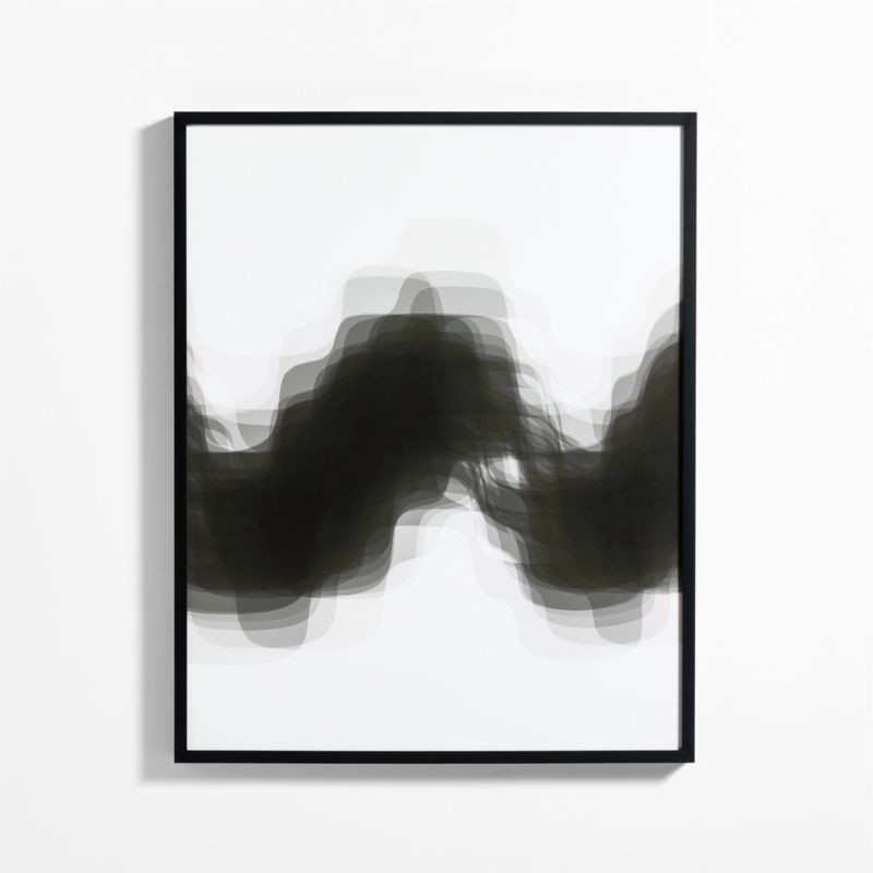 "Wave 4" by Tad Takano Digital Art 40" x 50" Framed Wall Art Print | Crate & Barrel | Crate & Barrel