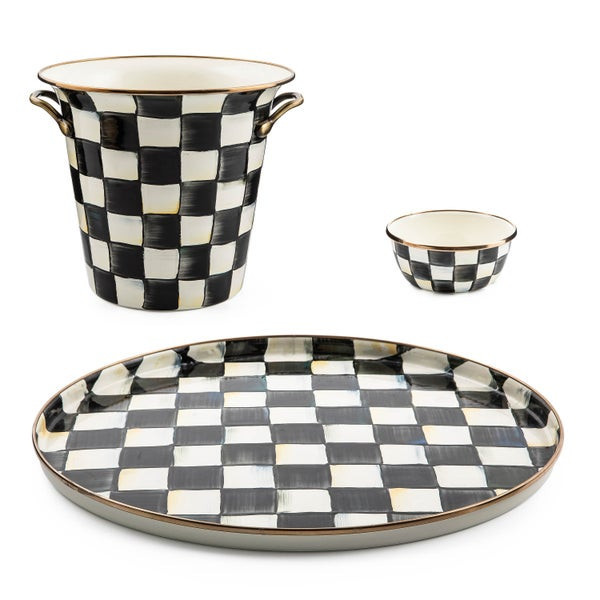 MacKenzie-Childs Courtly Check Wine Service Set | MacKenzie-Childs